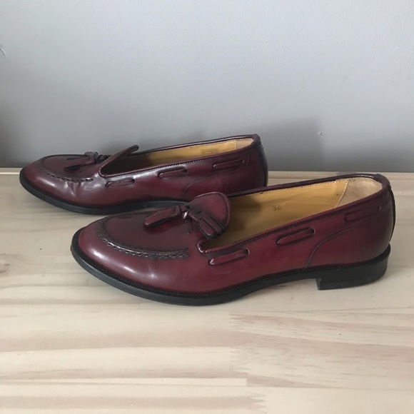 Burgundy Leather Loafers - Picture 3 of 9